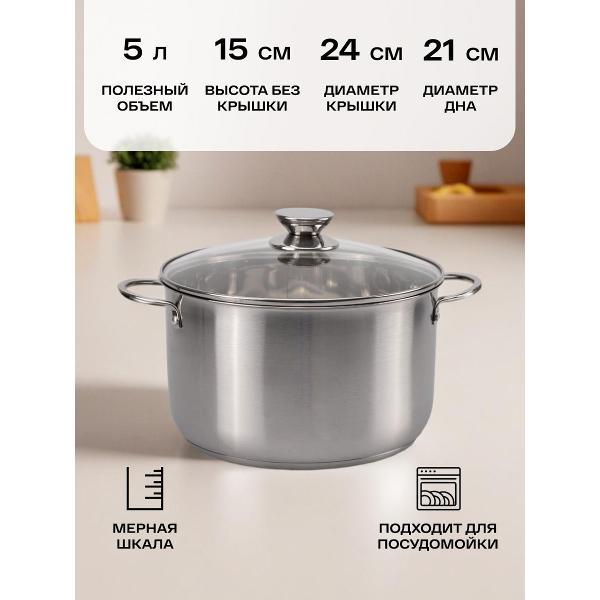 Набор кастрюль LoliDream нержавеющая сталь 8 предметов