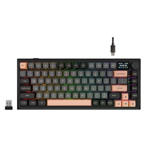 Игровая клавиатура Redragon Eclipse Pro RU,RGB,BT+2.4G,чрн,металл,дисп