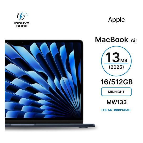 Ноутбук Apple MacBook Air 13 2025 M4 16/512GB полуночный фото