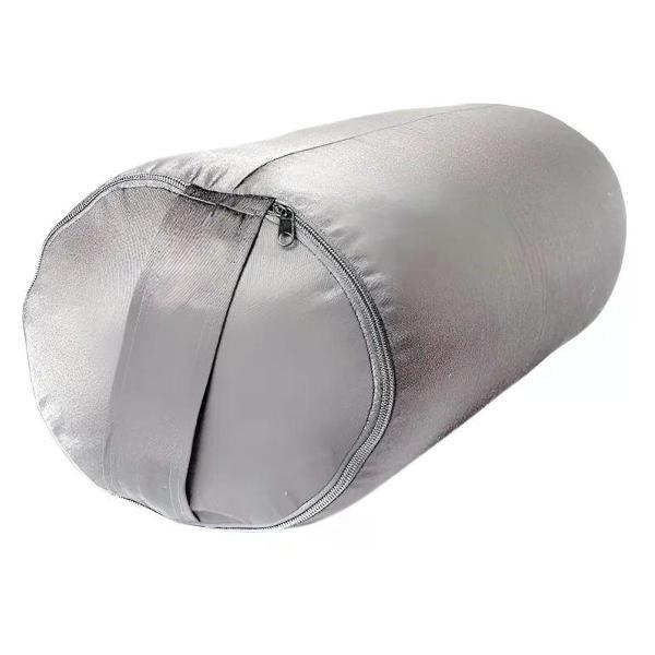 Подголовник для бани Ramayoga с гречишной лузгой 5 кг, 70 см, серый