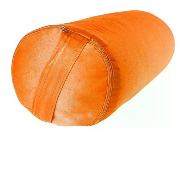 Подголовник для бани Ramayoga с гречишной лузгой 4,2 кг, 60 см, оранжевый