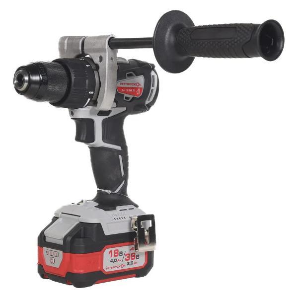Дрель-шуруповерт ИНТЕРСКОЛ ДА-13/36В 70 Li-ion АПИ (кейс, 2 аккум. 2,0Ач, ЗУ), 814.2.2.70