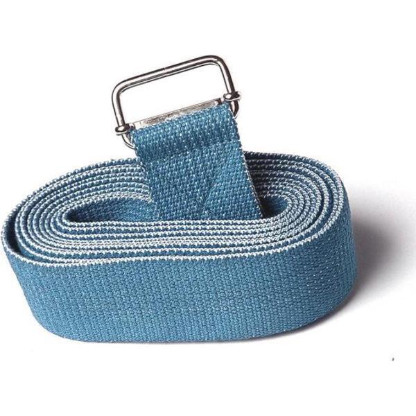 Ремень для йоги Ramayoga Де люкс хлопковый, серый, длина 270х4 см