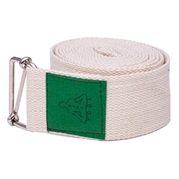 Ремень для йоги Ramayoga хлопковый Де Люкс, белый, 230х4 см