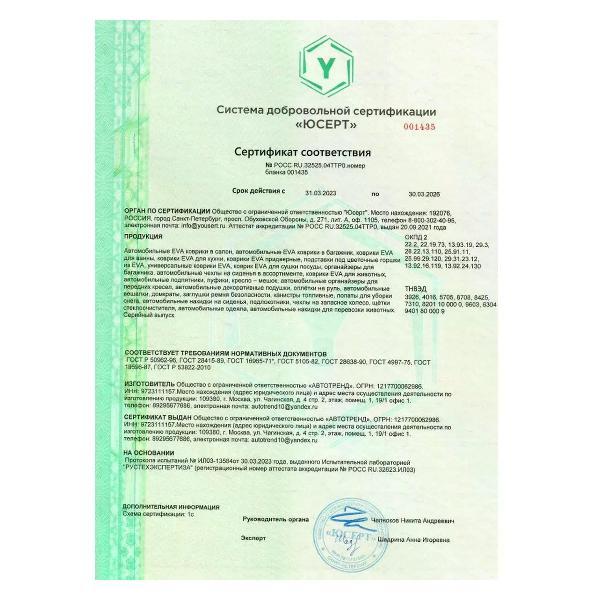 Коврик автомобильный AUTOPILOT INDIVIDUAL EVA-2-black-blue-898_в салон 5440 С9