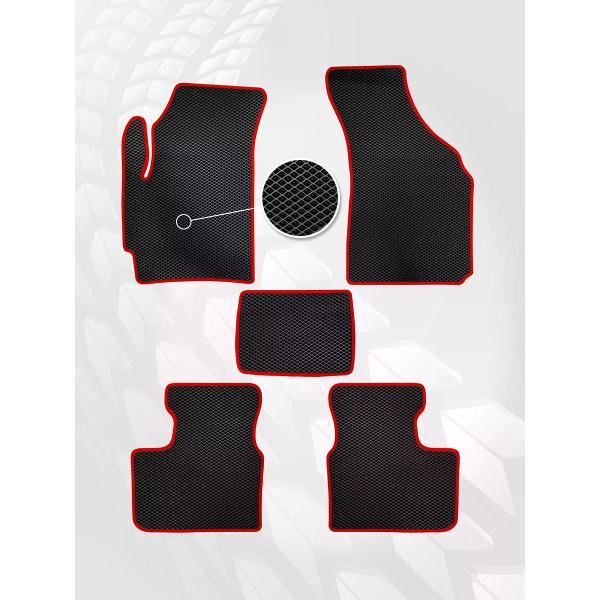 Коврик автомобильный AUTOPILOT INDIVIDUAL EVA black-red-159_в машину Daewoo Matiz 1998-2015