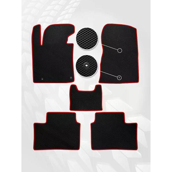 Коврик автомобильный AUTOPILOT INDIVIDUAL EVA black-red-361_в салон Kia Ceed 2 2012-2018