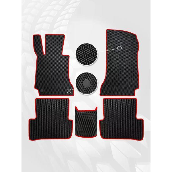 Коврик автомобильный AUTOPILOT INDIVIDUAL EVA black-red-472_в машину Mercedes-Benz C W204 2006-2015