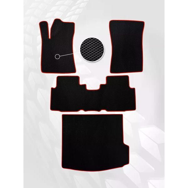 Коврик автомобильный AUTOPILOT INDIVIDUAL EVA COMBO black-bordo-94-4_в салон и багажник Changan CS85 (2019-н.в.)