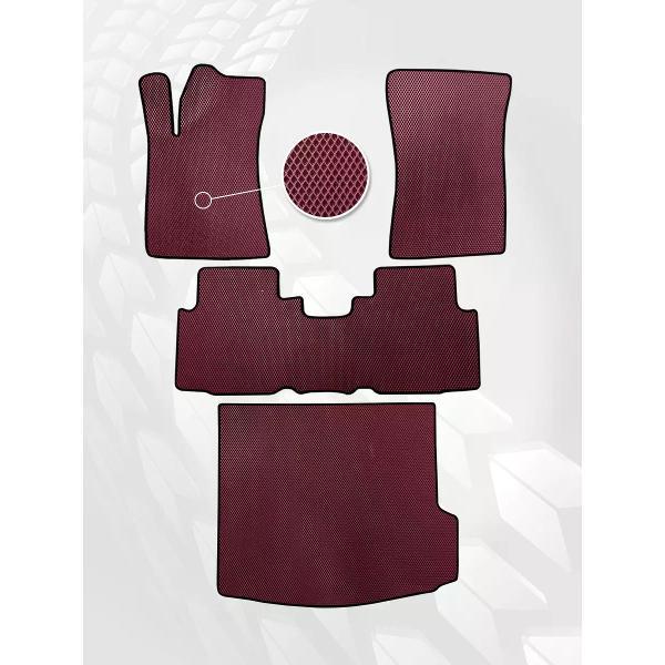 Коврик автомобильный AUTOPILOT INDIVIDUAL EVA COMBO bordo-black-94-4_в салон и багажник Changan CS85 (2019-н.в.)