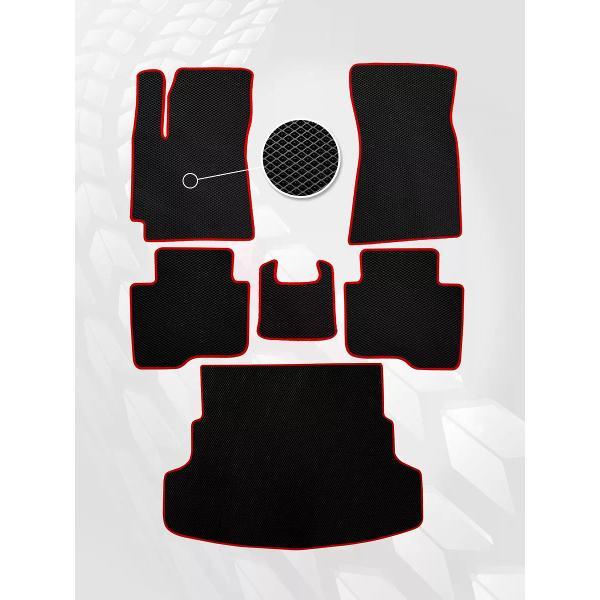 Коврик автомобильный AUTOPILOT INDIVIDUAL EVA COMBO black-red-89-4_в салон и багажник Changan Alsvin (2018-н.в.)