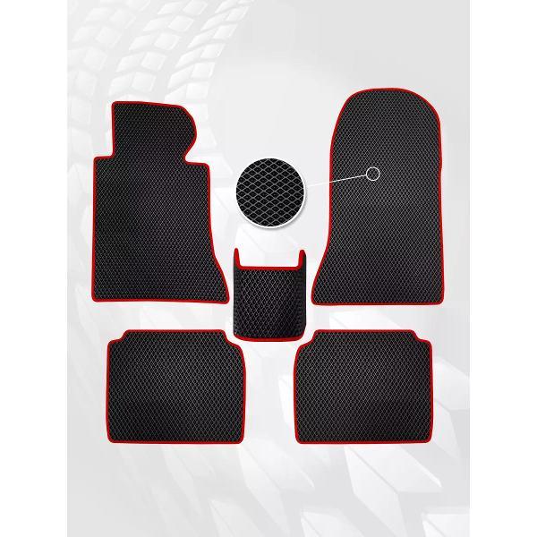 Коврик автомобильный AUTOPILOT INDIVIDUAL EVA black-red-483_эва в машину Mercedes-Benz E W124 1984-1996