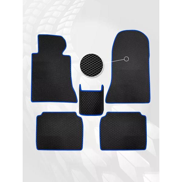 Коврик автомобильный AUTOPILOT INDIVIDUAL EVA black-blue-483_эва в машину Mercedes-Benz E W124 1984-1996