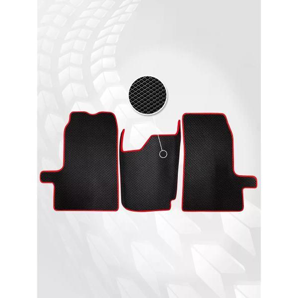 Коврик автомобильный AUTOPILOT INDIVIDUAL EVA-3-black-red-208_эва в машину Ford Transit 7 2006-2014