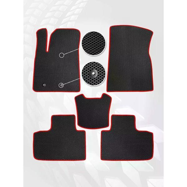 Коврик автомобильный AUTOPILOT INDIVIDUAL EVA black-red-918_Эва в машину Dongfeng Shine Max 2023-н.в.