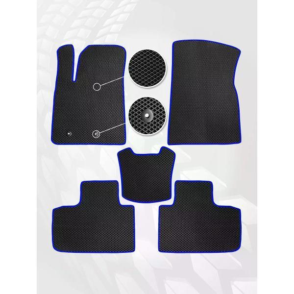 Коврик автомобильный AUTOPILOT INDIVIDUAL EVA black-blue-918_Эва в машину Dongfeng Shine Max 2023-н.в.