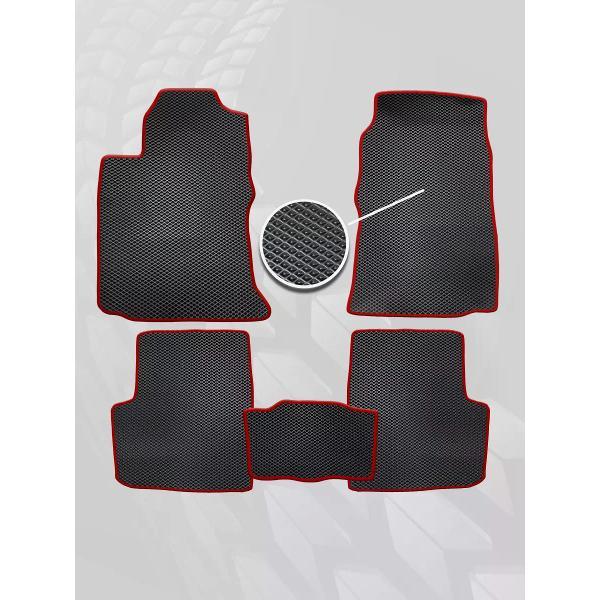 Коврик автомобильный AUTOPILOT INDIVIDUAL EVA black-red-755_Эва в салон Toyota Corolla E120 2000-2007