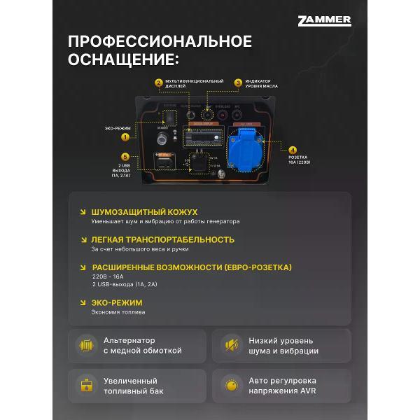 Генератор Zammer S2300iS