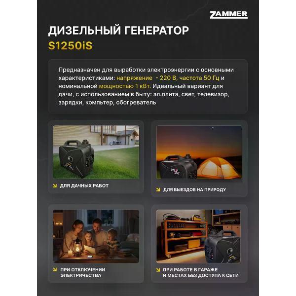 Генератор Zammer S1250iS
