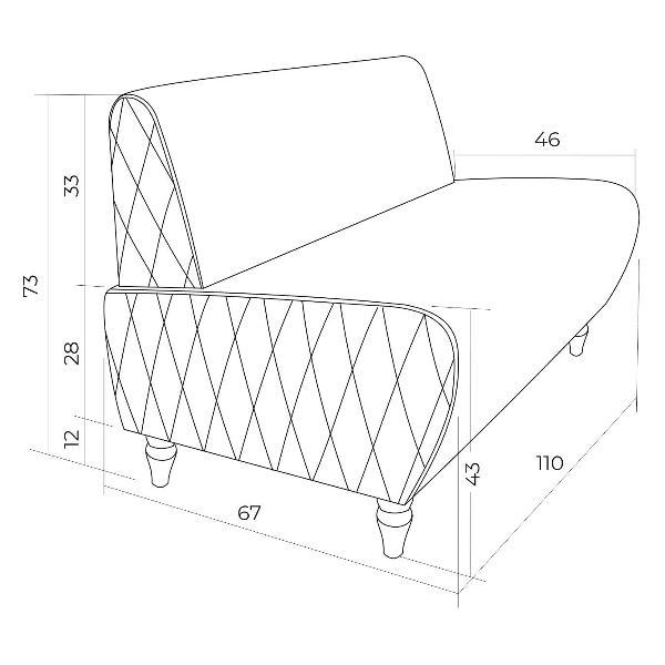 Диван Monofix БУНО, оранжевый MN73_13