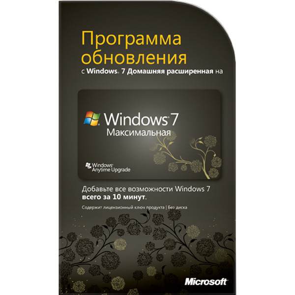 ПО Медиа Windows 7 Домашняя расширенная - Максимальная