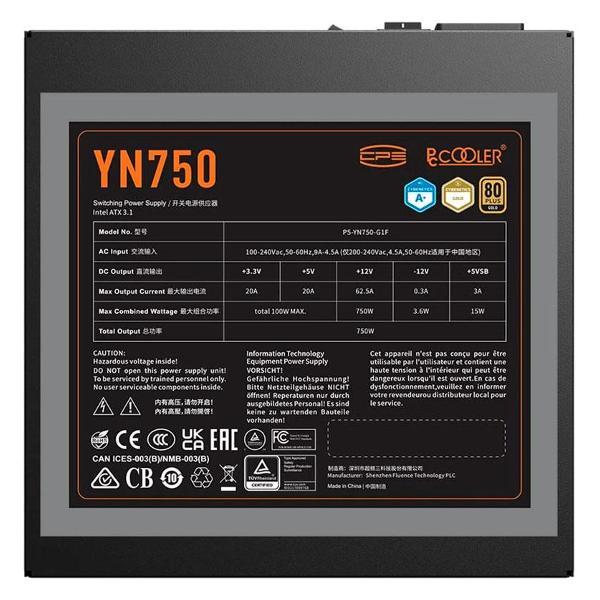 Блок питания PCCooler 750W 80+ Gold (P5-YN750-G1F)