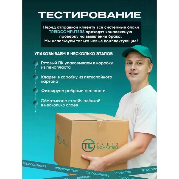 Системный блок Treidcomputers FLASH R5 5600/16/480GB/RTX5050/черный