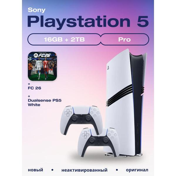 Игровая приставка Sony PS5 Pro+FC26+DualSense белый