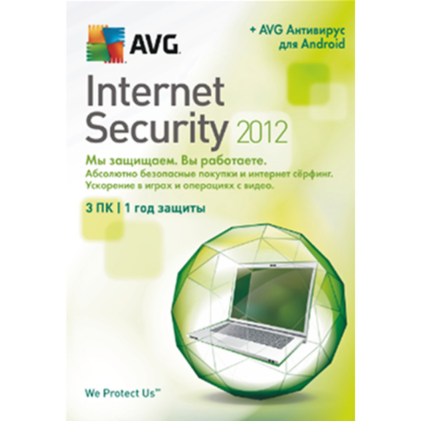 Антивирус AVG Internet Security 3ПК/1год + AVG Mobilation
