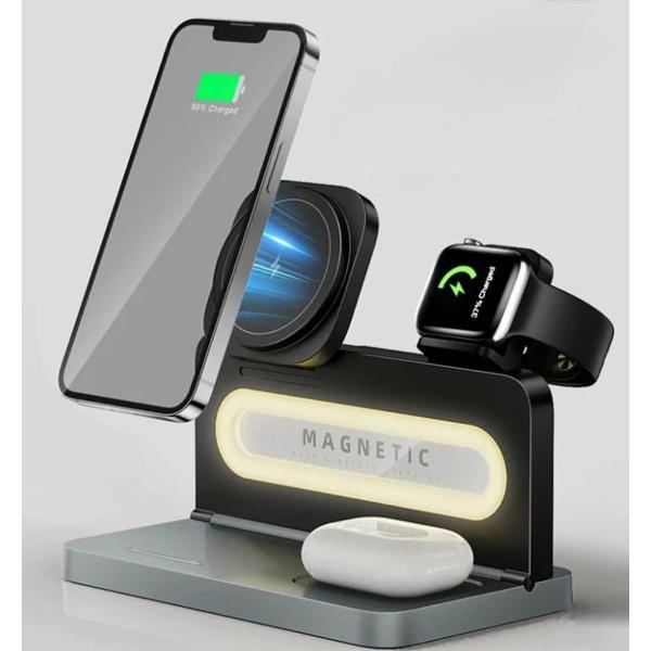 Беспроводное зярядное устройство OEM 4 in1 Foldable Magnetic Wireless Charger