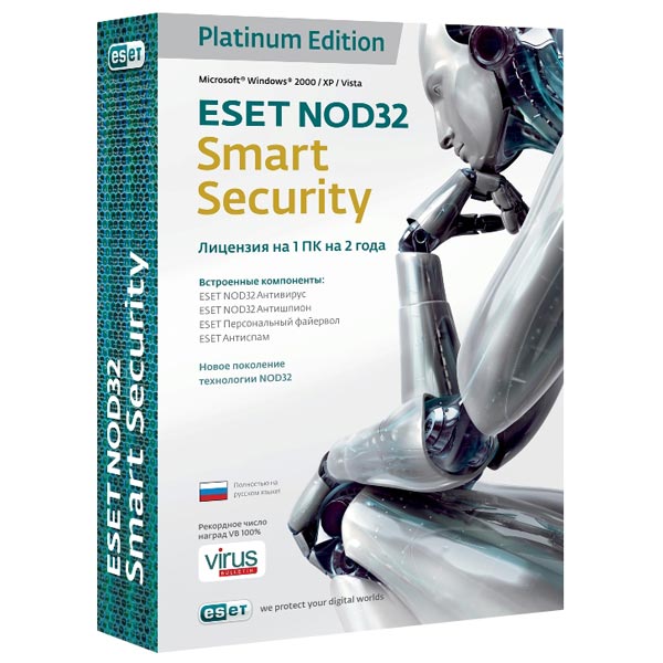Антивирус ESET NOD32 Smart Security Platinum Edition на 2 года