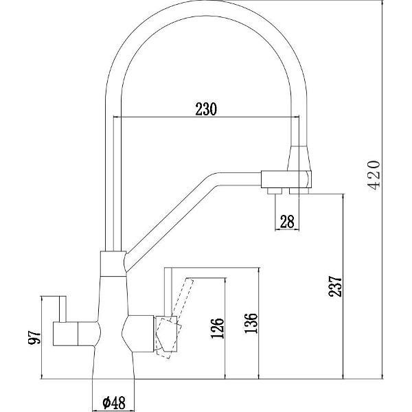 Смеситель ESKO Line EL_K102Gbs