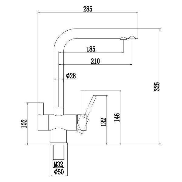 Смеситель ESKO Line EL_K110Gold