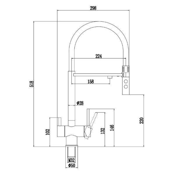 Смеситель ESKO Line EL_K122Gb