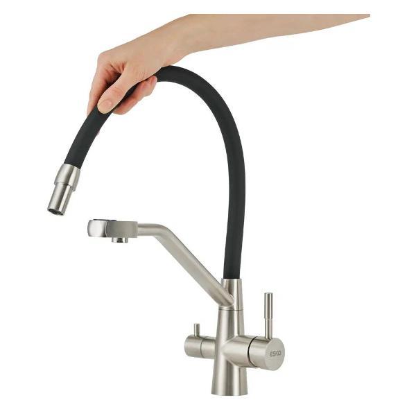 Смеситель ESKO Line EL_K150 flex черный
