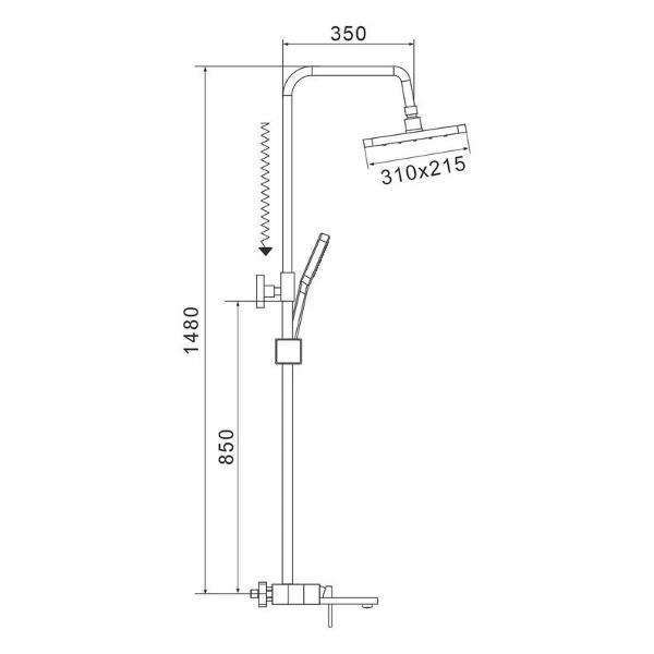 Душевая система Shevanik S6836H