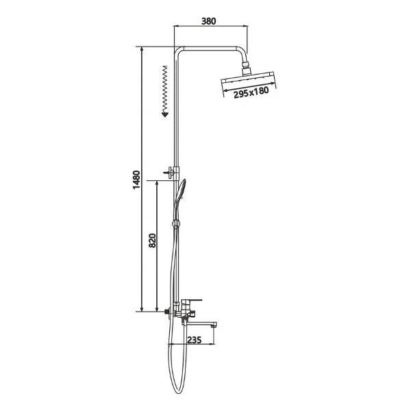 Душевая система Shevanik S8136H