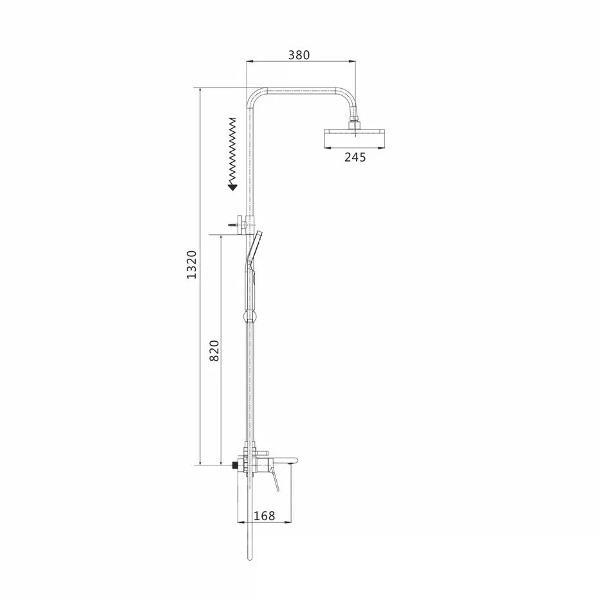Душевая система Shevanik S8336T