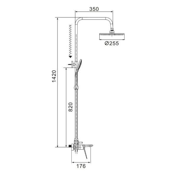 Душевая система Shevanik S8436
