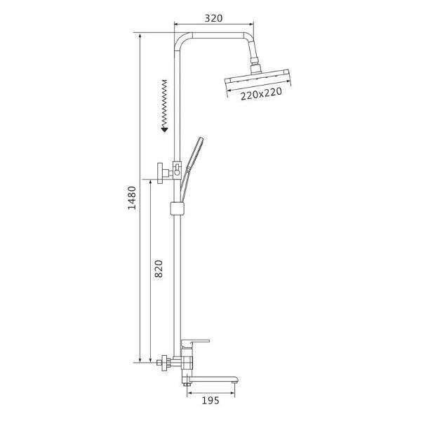 Душевая система Shevanik S9336