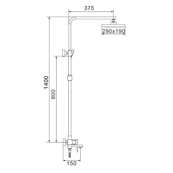 Душевая система Rose R2836H