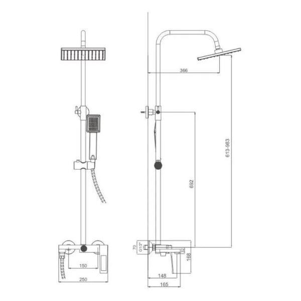 Душевая система Haiba HB24817-7