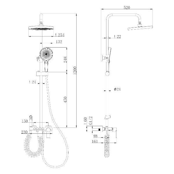 Душевая система FASHUN A2483-8