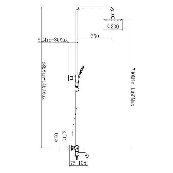Душевая система FASHUN A52426-8