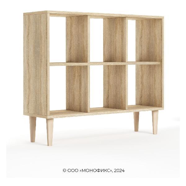 Стеллаж Monofix ОДОС, горизонтальный, 6 секций, сонома