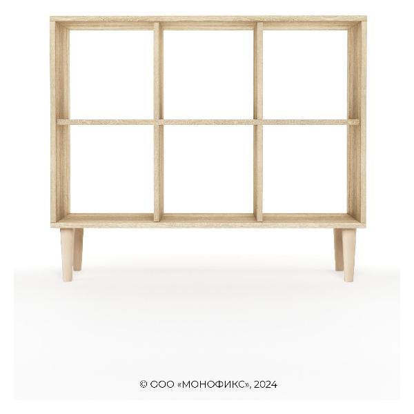 Стеллаж Monofix ОДОС, горизонтальный, 6 секций, сонома