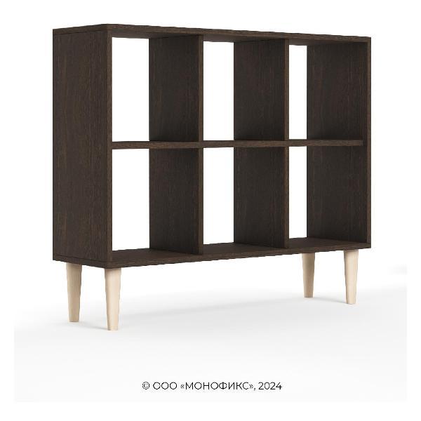 Стеллаж Monofix ОДОС, горизонтальный, 6 секций, венге