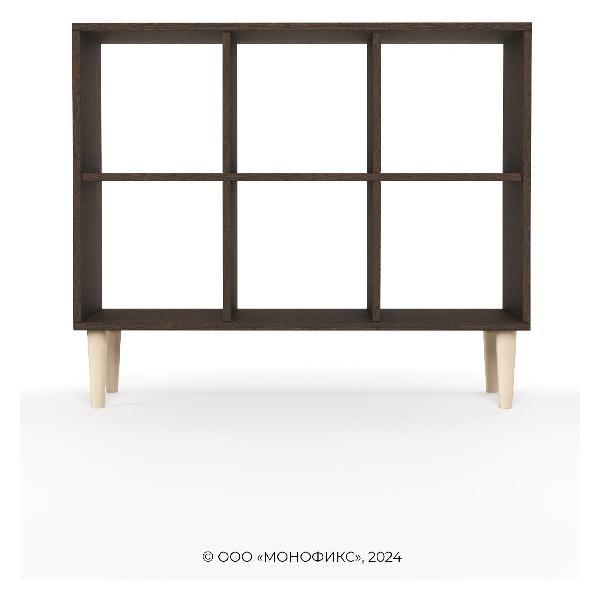 Стеллаж Monofix ОДОС, горизонтальный, 6 секций, венге