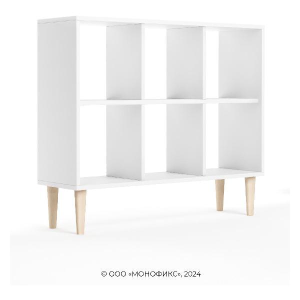 Стеллаж Monofix ОДОС, горизонтальный, 6 секций, белый