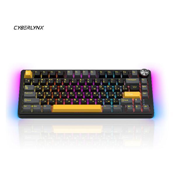 Клавиатура беспроводная CYBERLYNX RX75_Pro Glow_Blue_switch черный